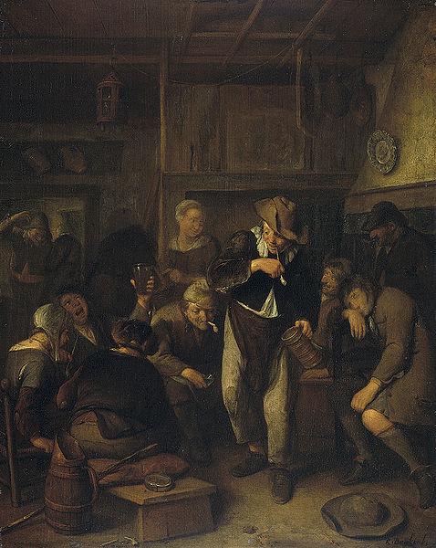 Richard Brakenburgh Peasant's inn Germany oil painting art